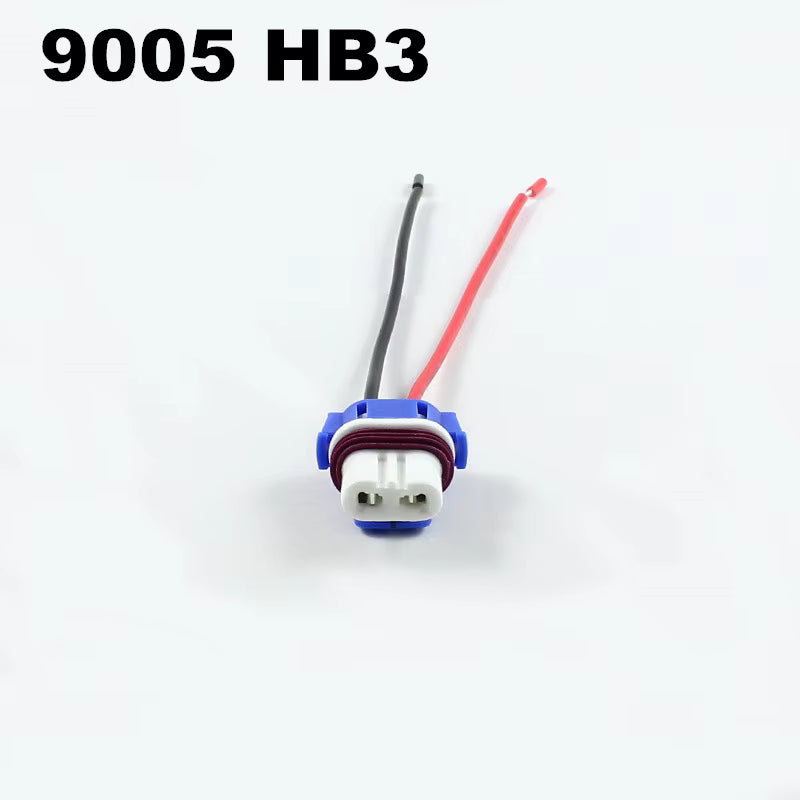 9005 Female HB3 Connector Harness – Headlight Low/High Beam Socket (Set of 2)