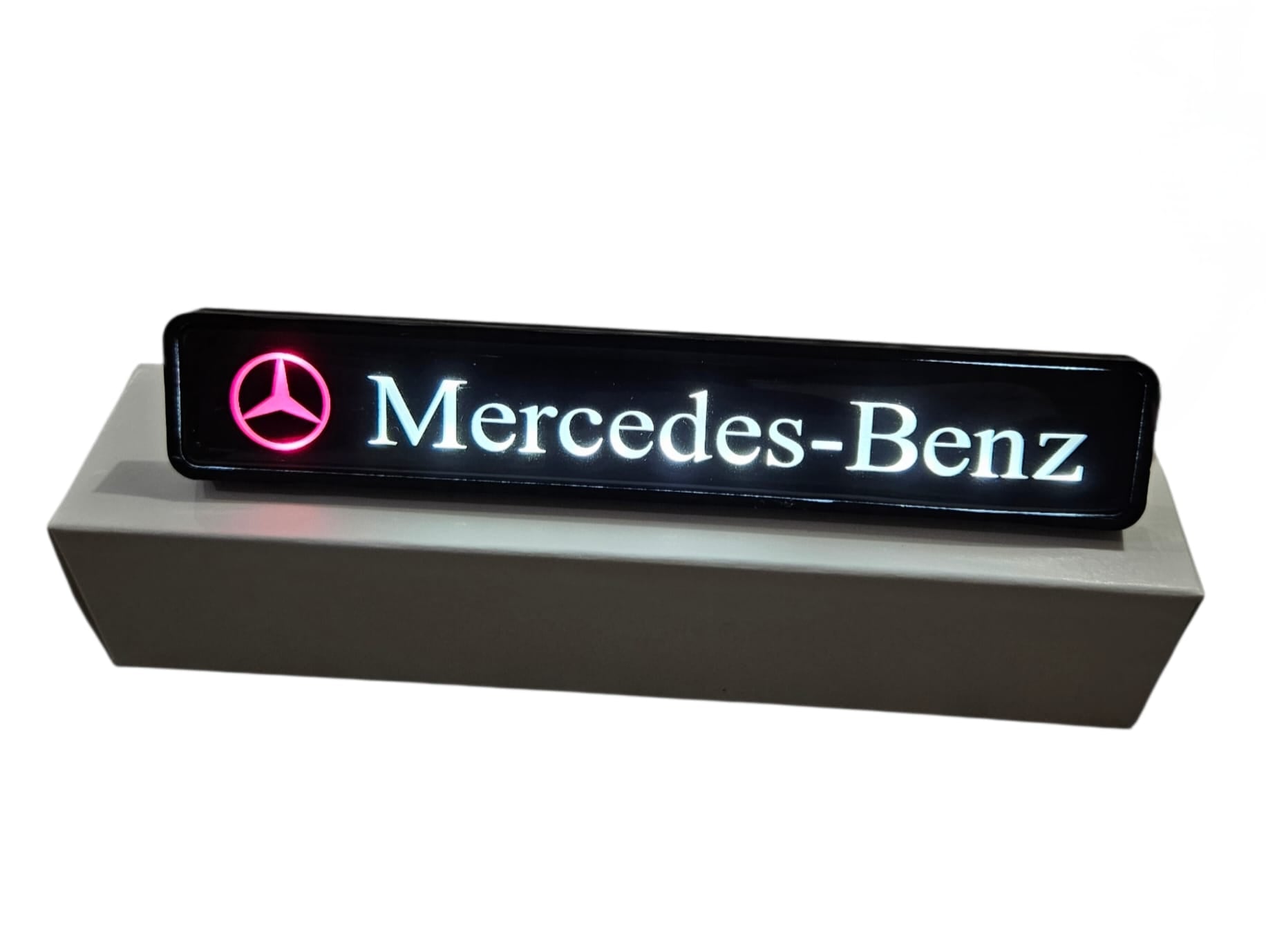Mercedes LED Front Grille Emblem Badge – 12V Illuminated Logo