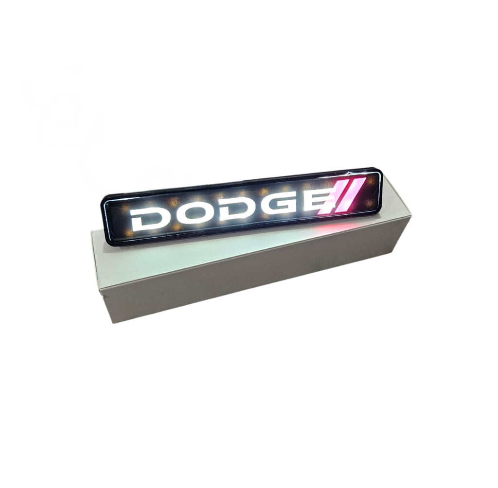 Dodge LED Front Grille Emblem – 12V Illuminated Badge