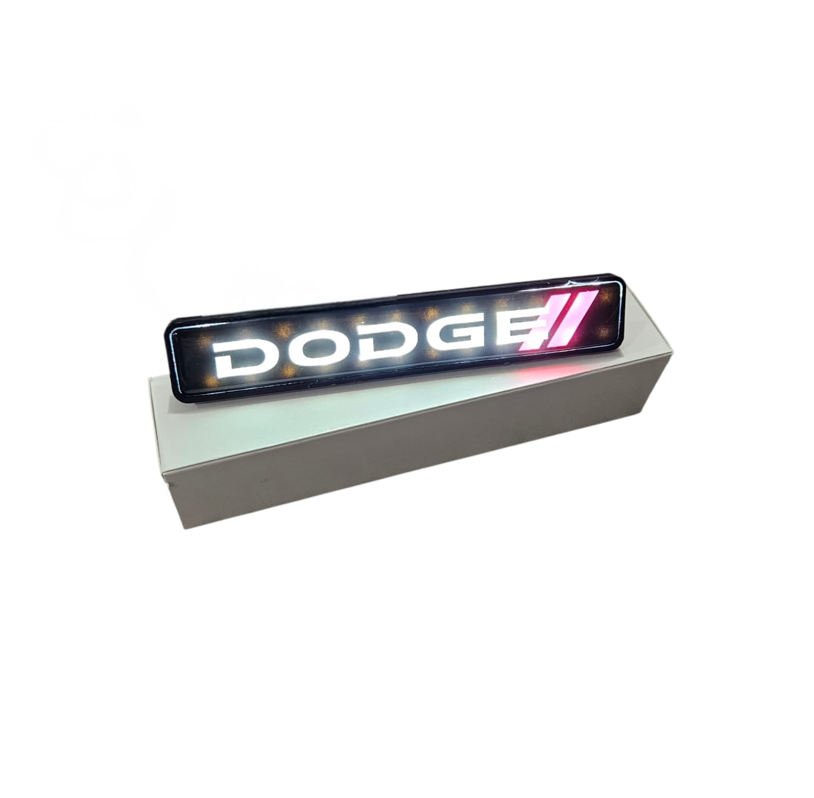 Dodge LED Front Grille Emblem – 12V Illuminated Badge