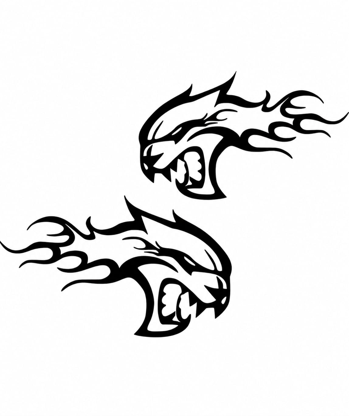 Hellcat Flames Side Decal Vinyl Sticker Set – Fits Dodge Charger & Challenger