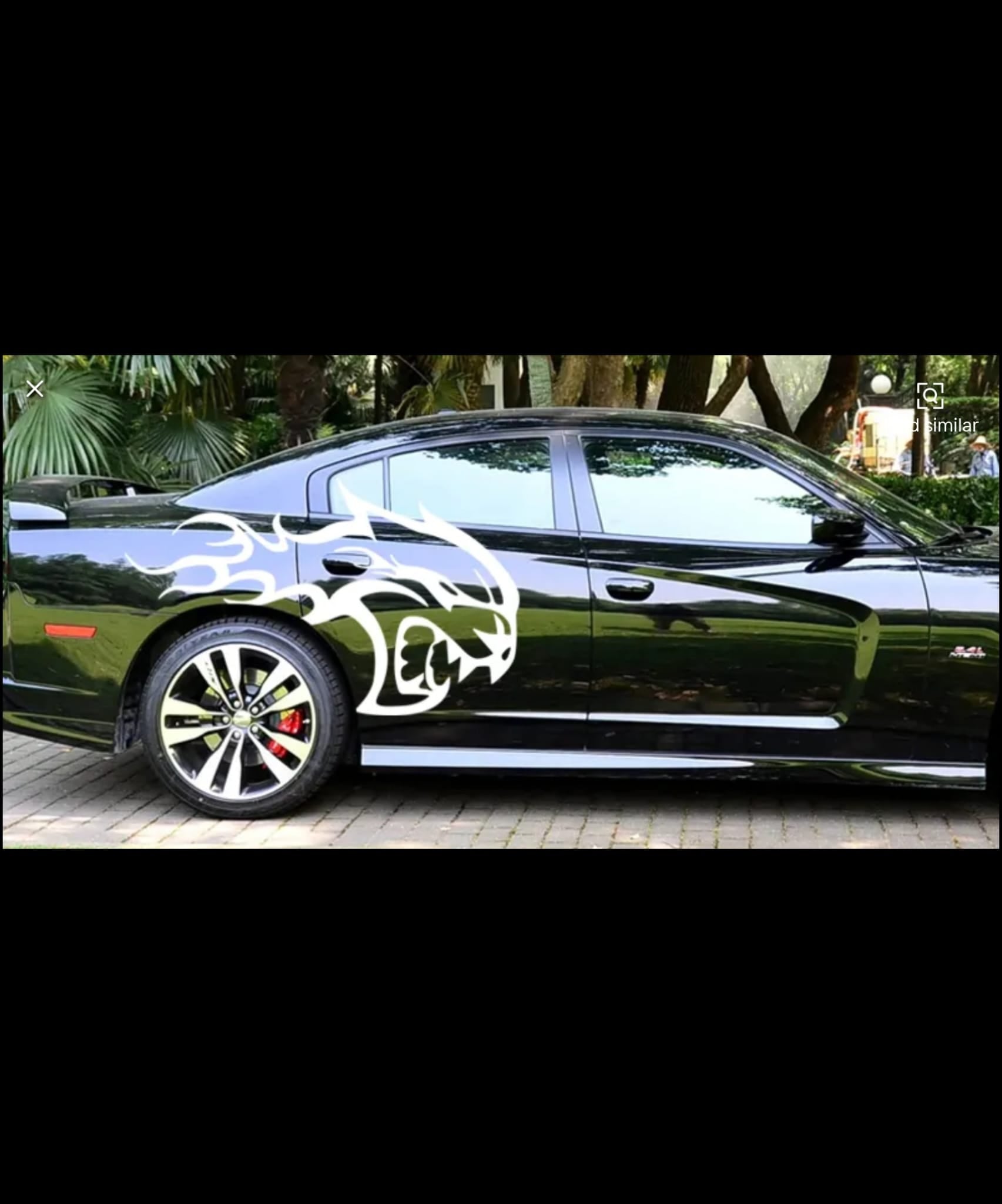 Hellcat Flames Side Decal Vinyl Sticker Set – Fits Dodge Charger & Challenger