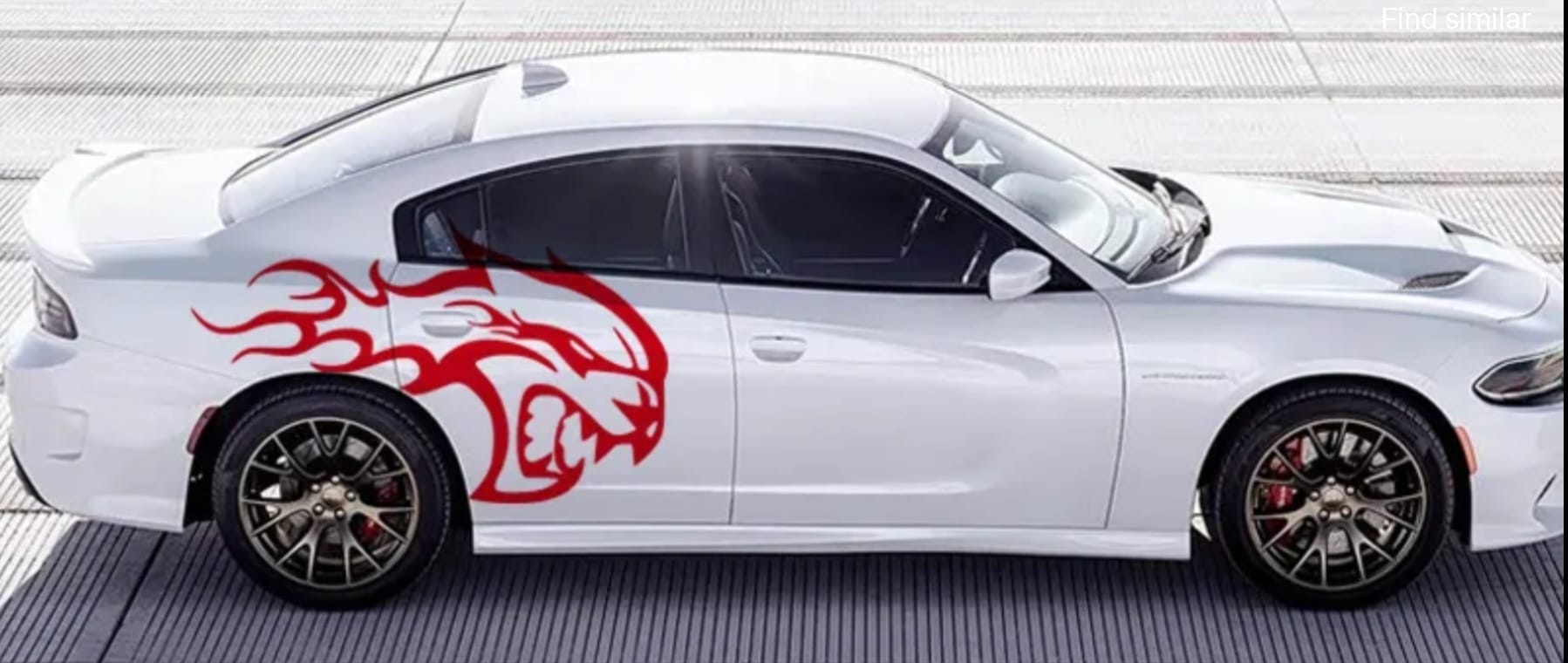 Hellcat Flames Side Decal Vinyl Sticker Set – Fits Dodge Charger & Challenger