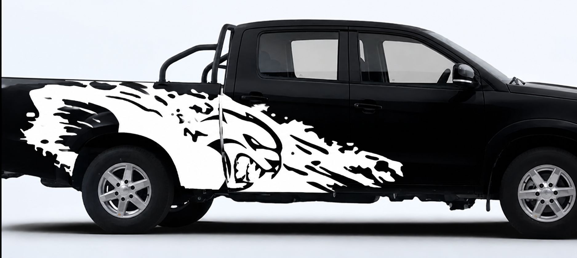 Hellcat Style Side Decal Graphic Vinyl Sticker – Dodge Ram Truck Bed Wrap