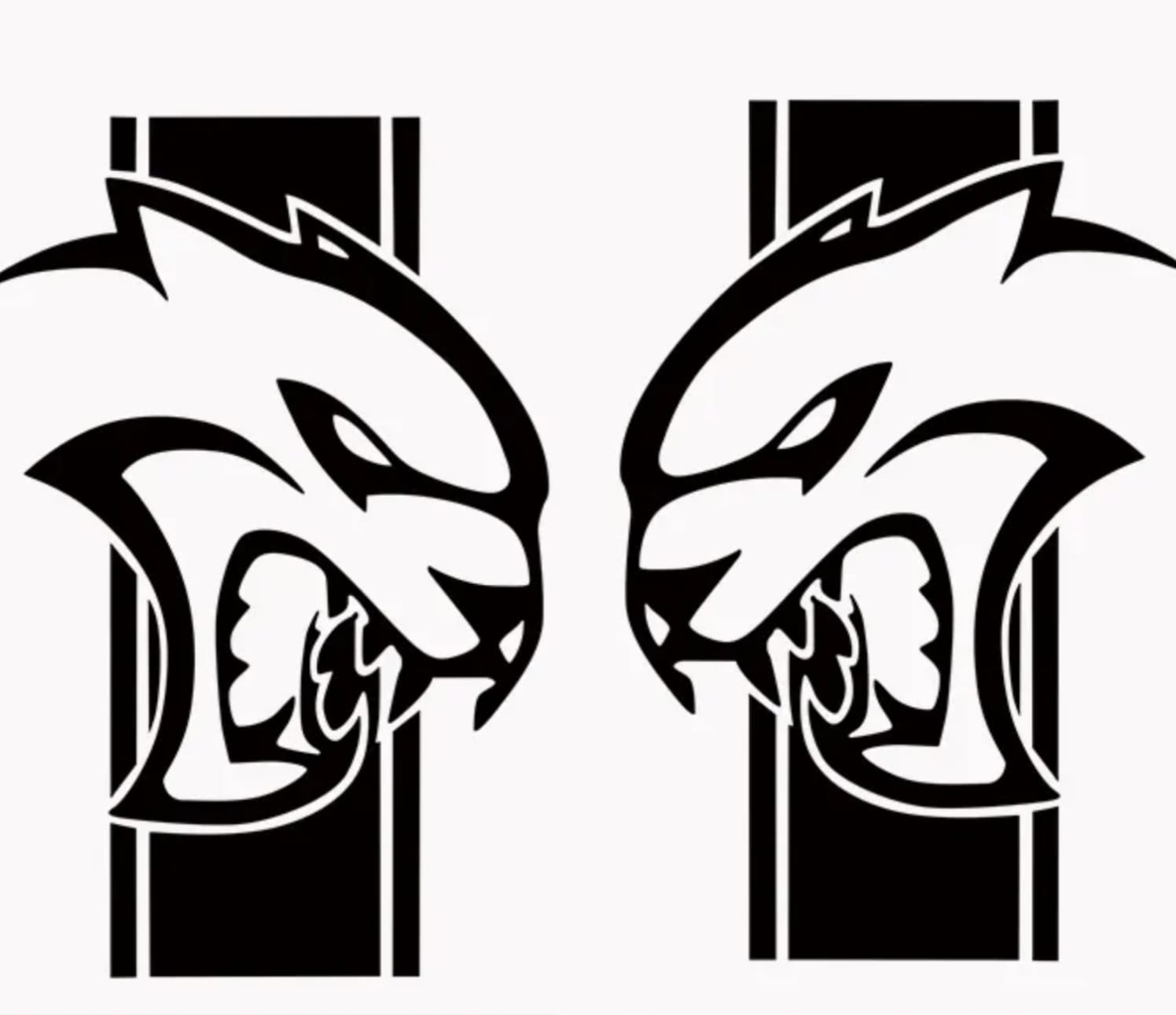 Hellcat Style Side Bed Decal Vinyl Graphic Sticker