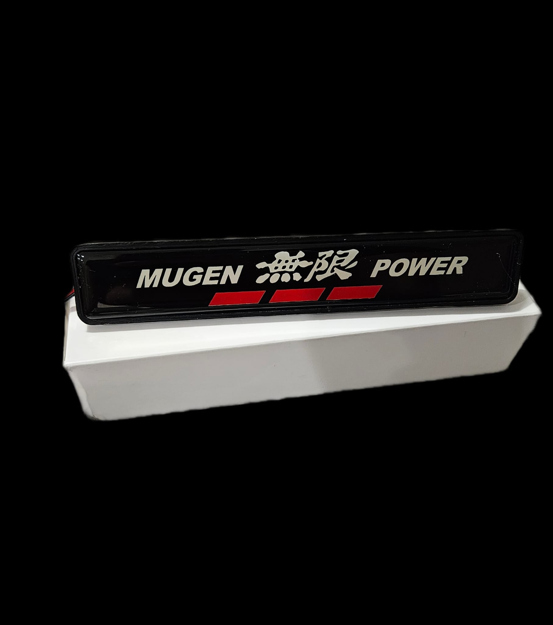 Mugen JDM LED Front Grille Emblem Badge – 12V Illuminated Logo