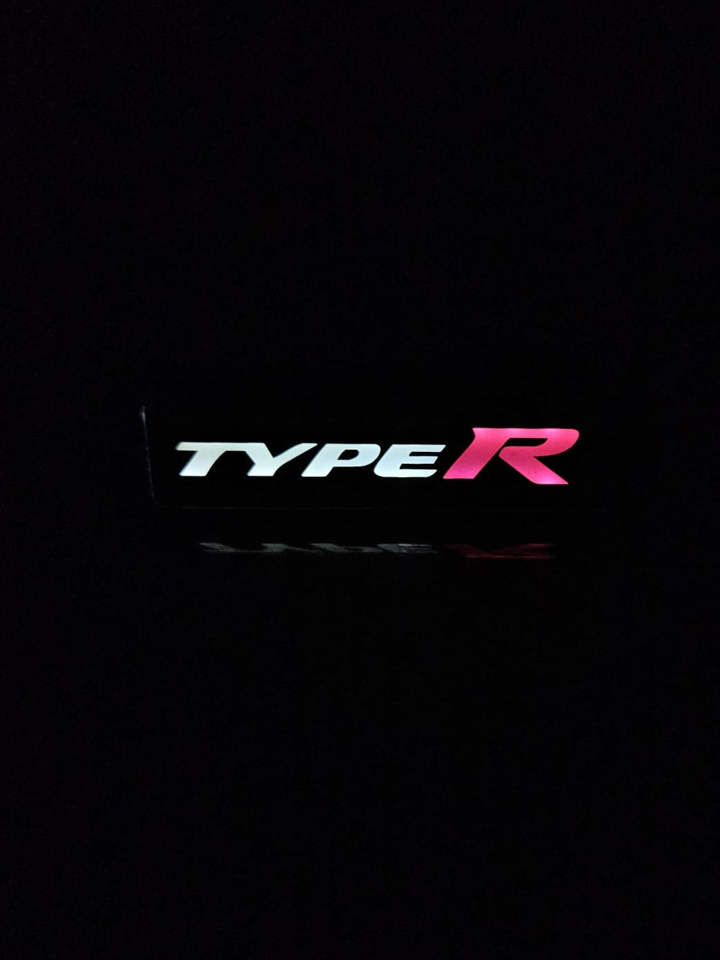 Type R LED Front Grille Emblem Badge – 12V Illuminated Logo
