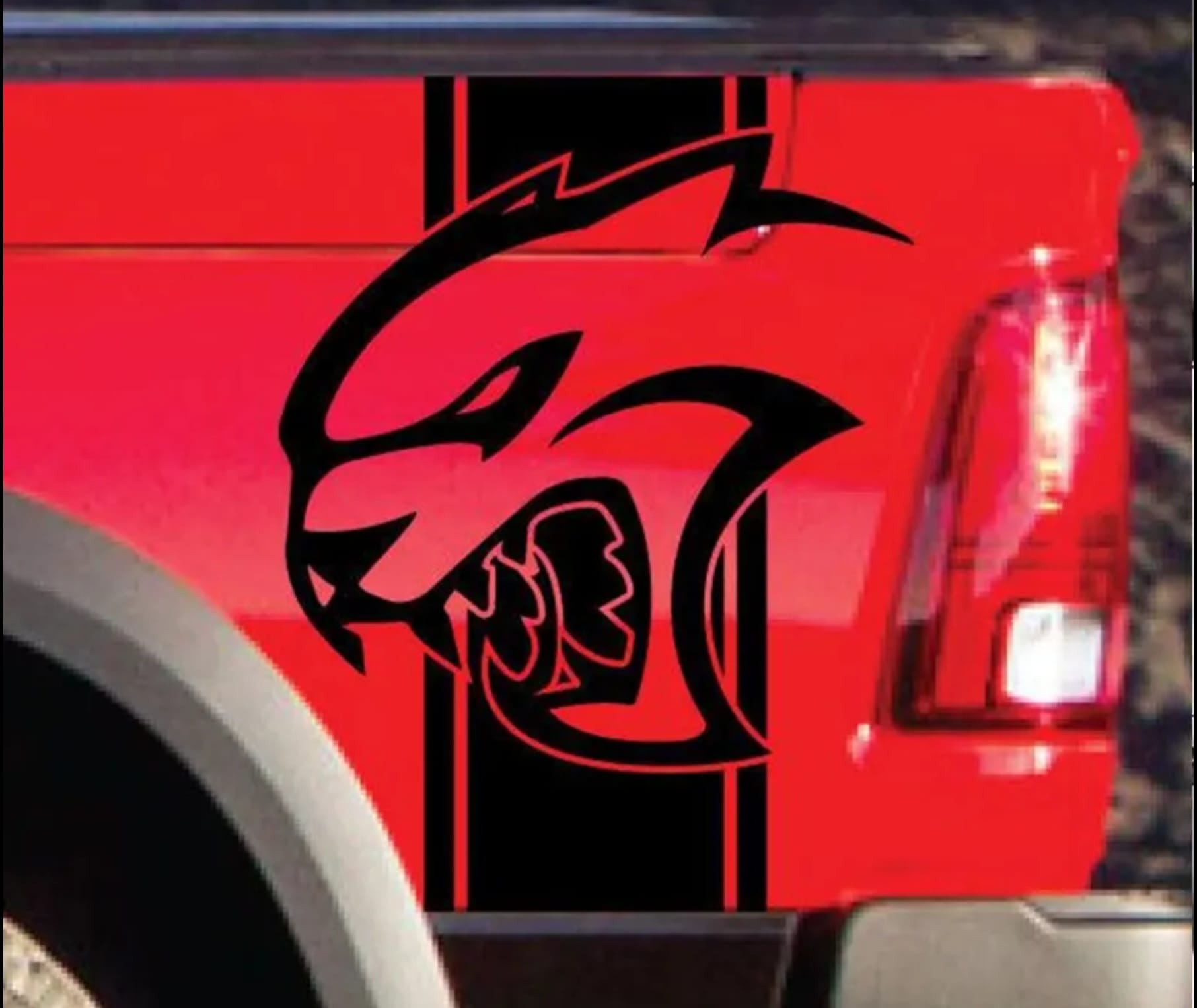 Hellcat Style Side Bed Decal Vinyl Graphic Sticker