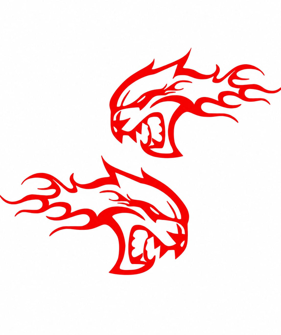 Hellcat Flames Side Decal Vinyl Sticker Set – Fits Dodge Charger & Challenger