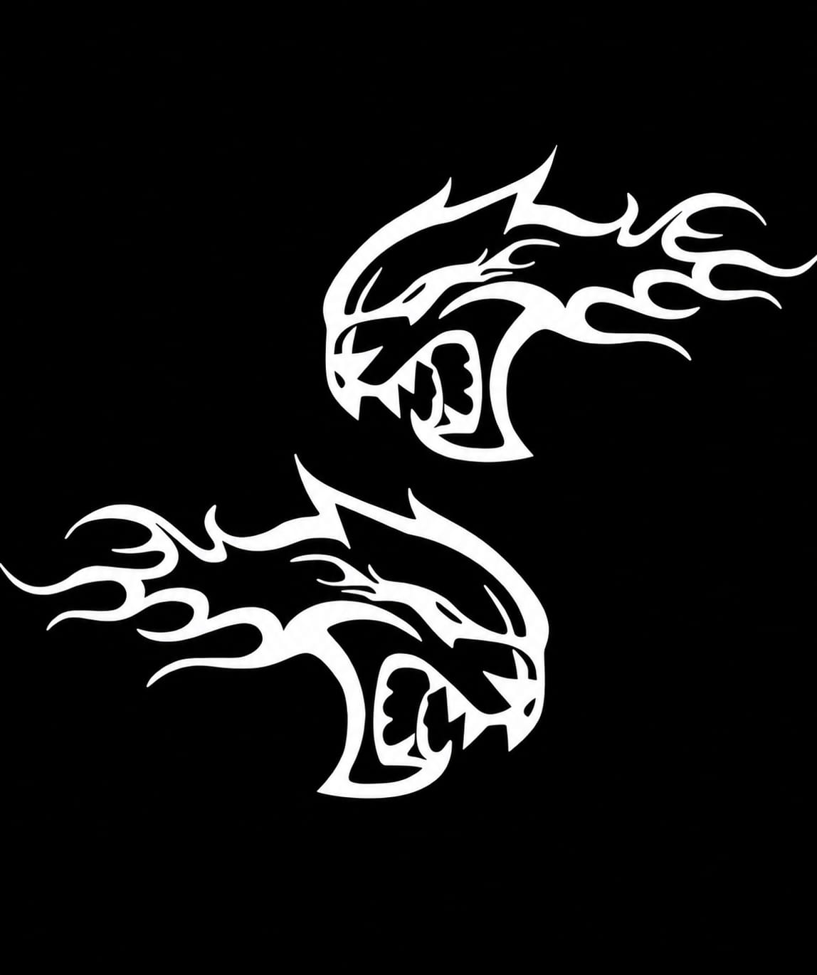 Hellcat Flames Side Decal Vinyl Sticker Set – Fits Dodge Charger & Challenger