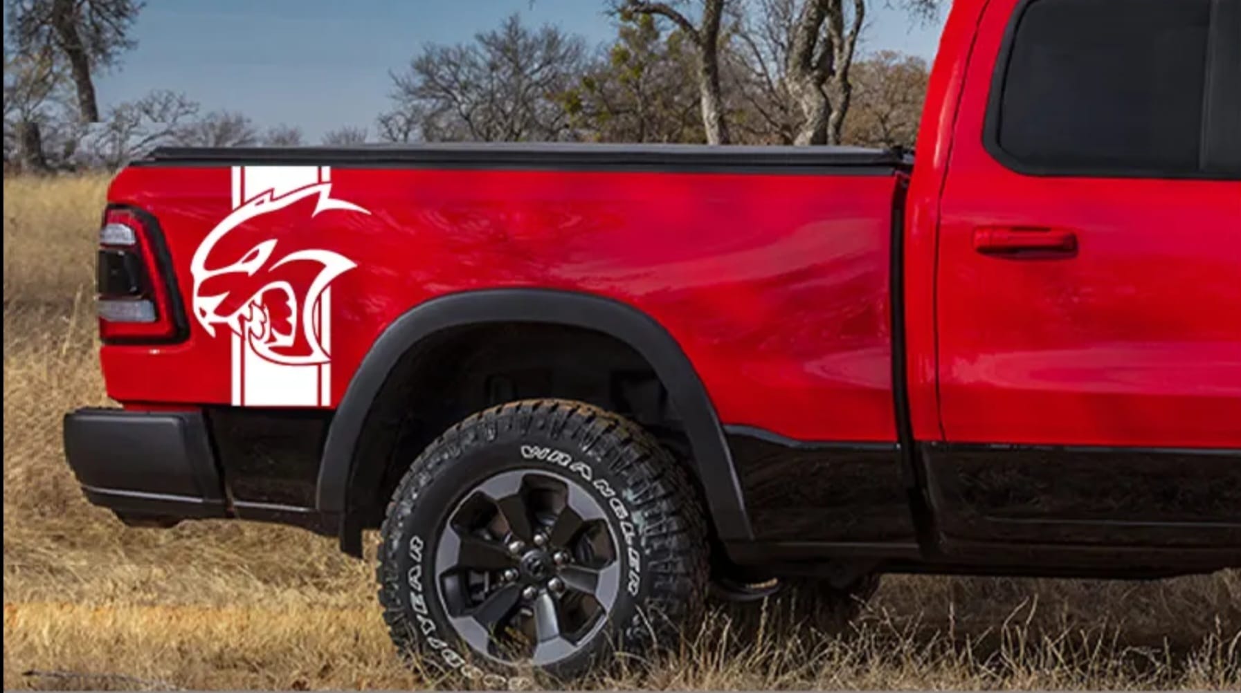 Hellcat Style Side Bed Decal Vinyl Graphic Sticker