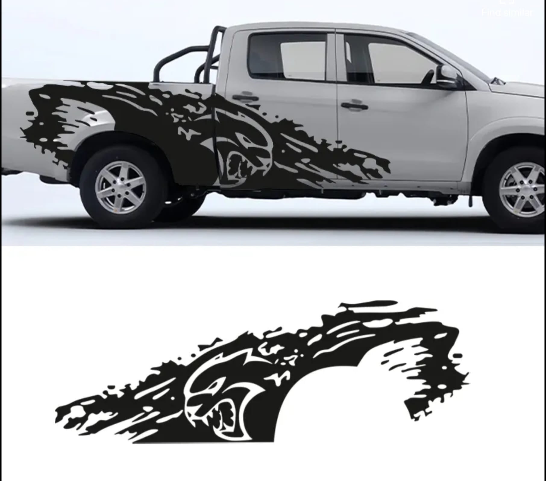 Hellcat Style Side Decal Graphic Vinyl Sticker – Dodge Ram Truck Bed Wrap