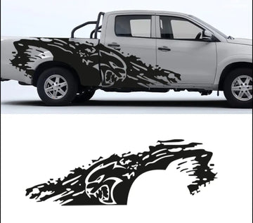 Hellcat Style Side Decal Graphic Vinyl Sticker – Dodge Ram Truck Bed Wrap
